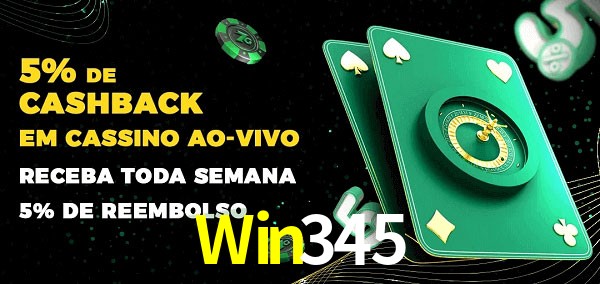 Promoções do cassino ao Vivo Win345